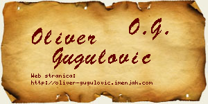 Oliver Gugulović vizit kartica